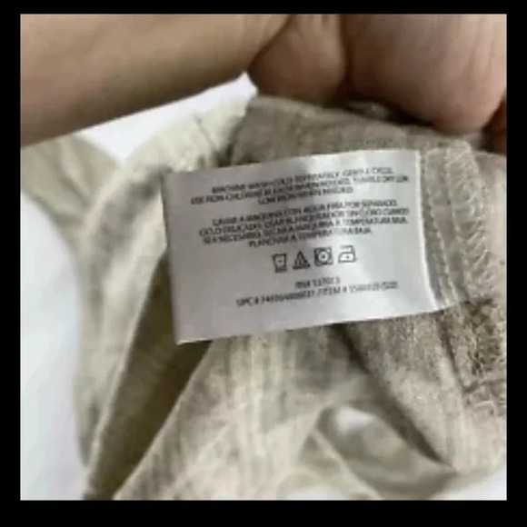 Orvis Womens Small Beige Linen Blend Beige Striped Button Up Long Sleeve Shirt - Picture 6 of 7